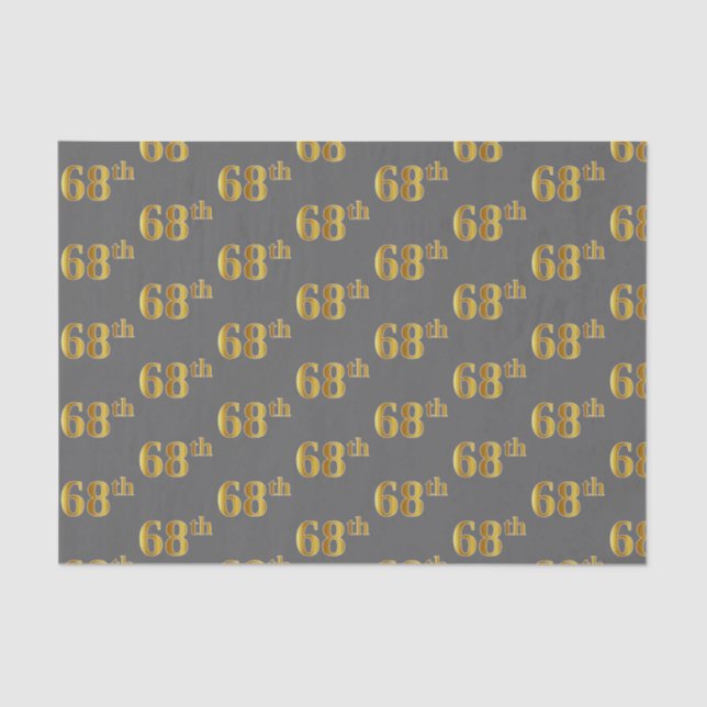 Papel De Seda Gris, Faux Gold 68º (Sexagésimo Octavo) Evento (Anverso)