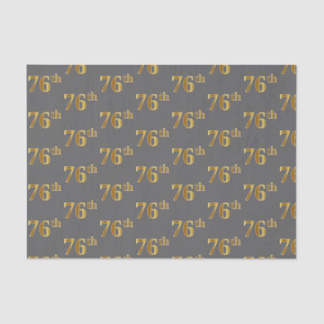 Papel De Seda Gris, Faux Gold 76º (Setenta y Sexto) Evento (Anverso)