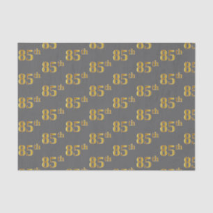 Papel De Seda Gris, Faux Gold 85th (Ochenta y Quinto) Event
