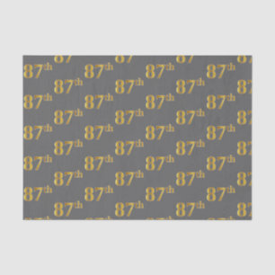 Papel De Seda Gris, Faux Gold 87º (Ochenta Y Séptimo) Evento