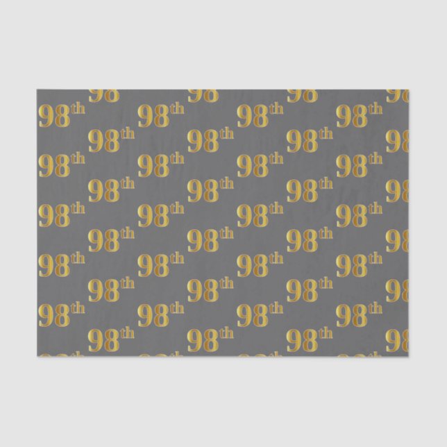 Papel De Seda Gris, Faux Gold 98º (Noventa Y Octavo) Evento (Anverso)