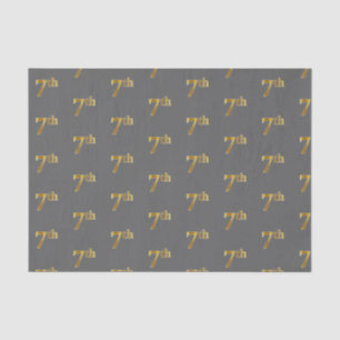 Papel De Seda Gris, Faux Gold Séptimo (Séptimo) Documento de Tej