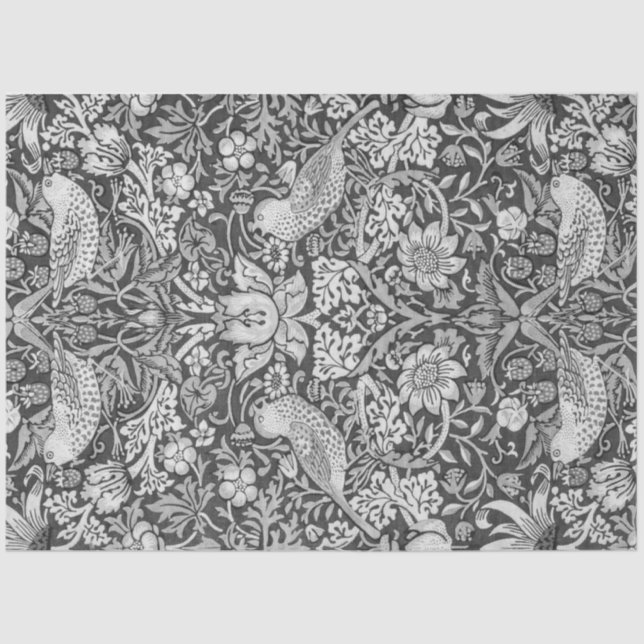 Papel De Seda Gris, ladrón de fresa, William Morris (Anverso)