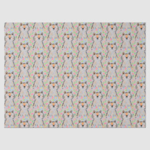 Papel de seda gris para gatos garabatos