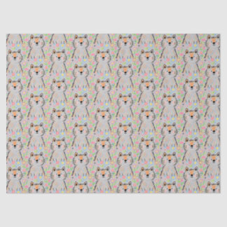 Papel de seda gris para gatos garabatos