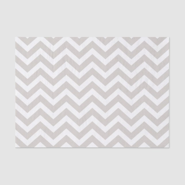 Papel De Seda Gris plateado y Boda de Chevron grueso blanco Cump (Anverso)