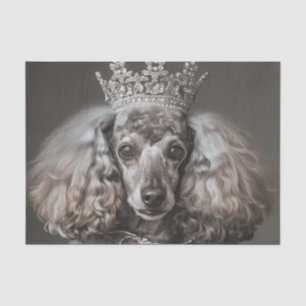 Papel De Seda Gris Poodle vestido de princesa