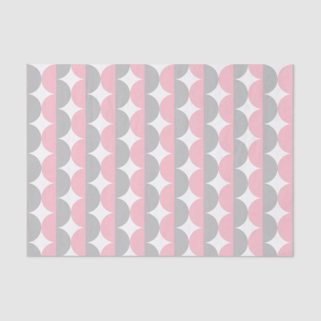 Papel De Seda Gris rosa a mediados del siglo (Anverso)
