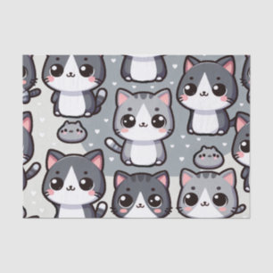 Papel De Seda Gris Tuxedo Cats
