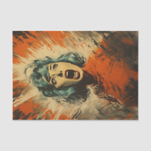 Papel De Seda Grito de película de horror clásico vintage