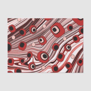 Papel De Seda Groovy and Wavy Retro Liquid Swirl Cute