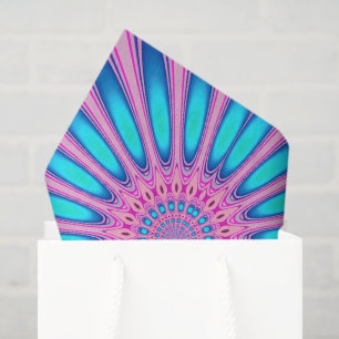 Papel De Seda Groovy azul rosa funky