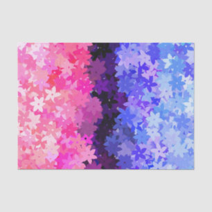 Papel De Seda Groovy Boho Quirky Orgullo Omnisexual floral flora