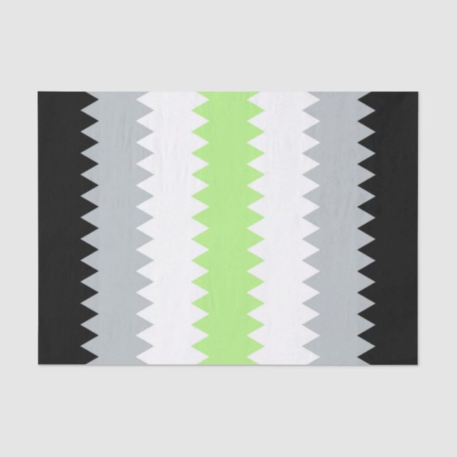 Papel De Seda Groovy Boho ZigZag Resumen bandera del orgullo de  (Anverso)