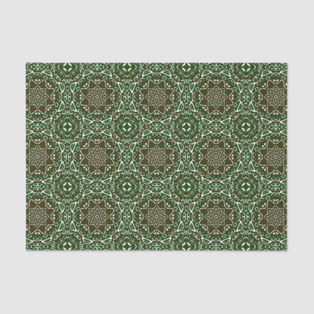Papel De Seda Groovy Ecléctic Ornate Navidades Mandala Pattern (Anverso)