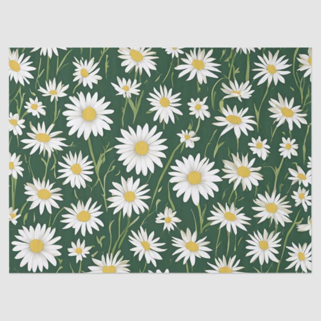 Papel De Seda Groovy Mid Century Daisy Floraal (Anverso)