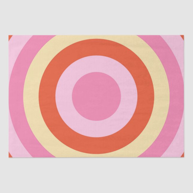 Papel De Seda Groovy Retro Vintage Setentis Circle (Anverso)
