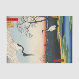 Papel De Seda Grúa de Edo, Hiroshige