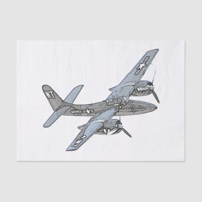 Papel De Seda Grumman F7F Tigercat (Anverso)