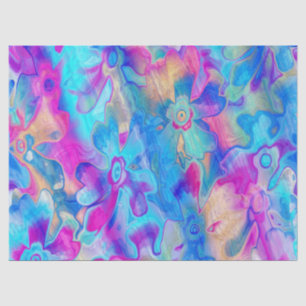 Papel De Seda Grundgy-Painted-Florals-4- Alfombrilla de auto de
