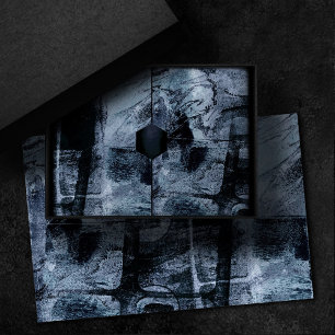 Papel De Seda Grunge de graffiti pintado Marina oscura y azul