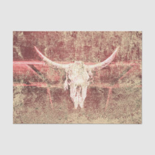 Papel De Seda Grunge de textura beige de cráneo de vaca rústica 