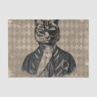 Papel De Seda Grunge del gato del Harlequin
