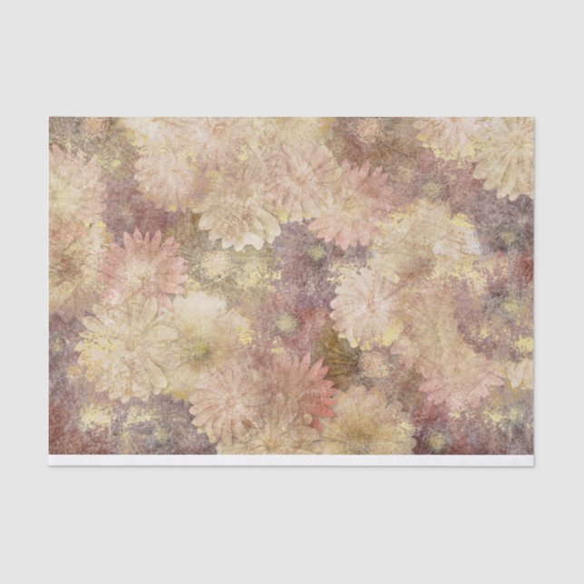Papel De Seda Grunge floral (Anverso)