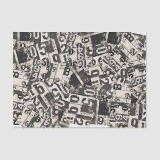 Papel De Seda Grunge Numbers Decoupage Scrapbook Collage Gift
