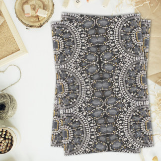 Papel De Seda grunge steampunk art deco negro plateado bohemio