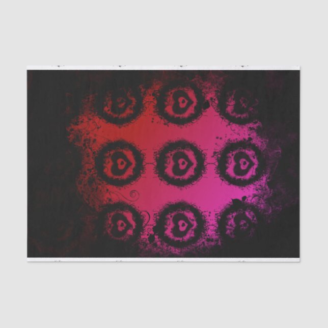 Papel De Seda Grunge Valentine Heart (Anverso)