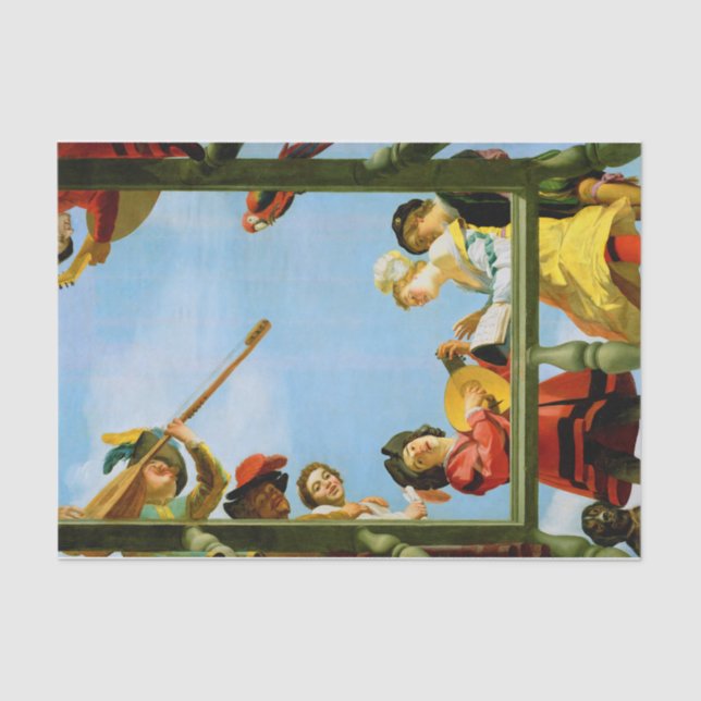 Papel De Seda Grupo musical sobre pintura holandesa con Bella Ar (Anverso)