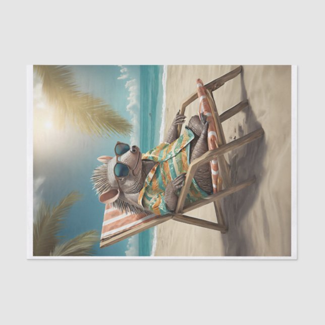 Papel De Seda Guapo Alfredo en la Costa Azul, playa Armadillo (Anverso)