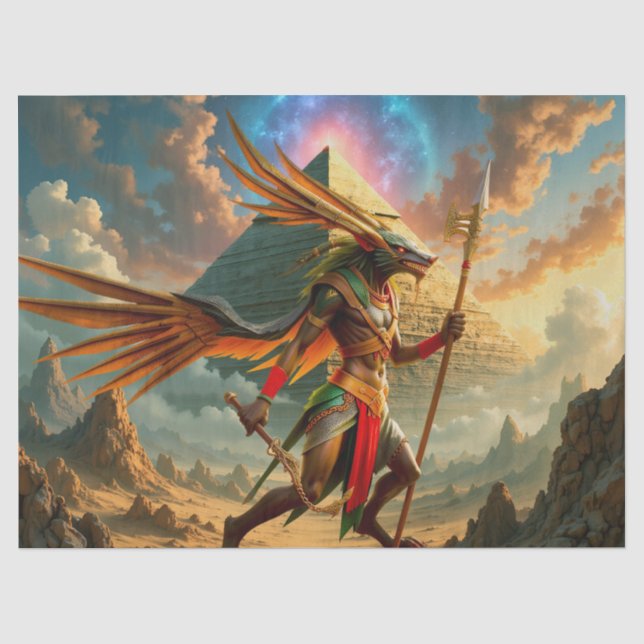 Papel De Seda Guardián de la Puerta Celestial – Anubis (Anverso)