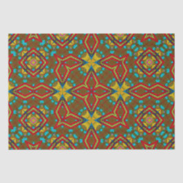 Papel De Seda Guay Blue Red Yellow Retro Geométrica Ethbal