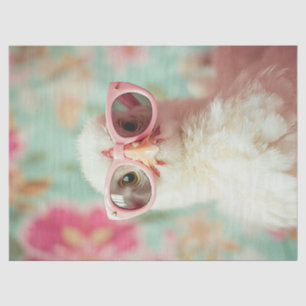 Papel De Seda Guay Chick with Pink Glasses Spring Decoupage