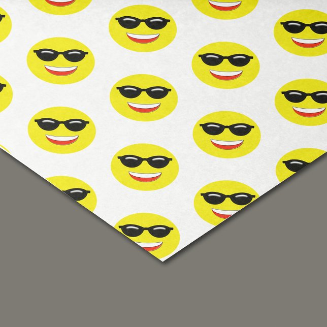Papel De Seda Guay Chill Sungafas Patrón de Emoji amarillo (Subido por el creador)