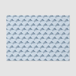 Papel De Seda Guay de patrón de pez espada azul