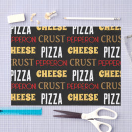 Papel De Seda Guay divertida pizza pepperoni queso crust patrón 