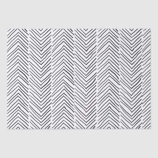 Papel De Seda Guay Doodle Handmade Herringbone Boho Minimal (Anverso)