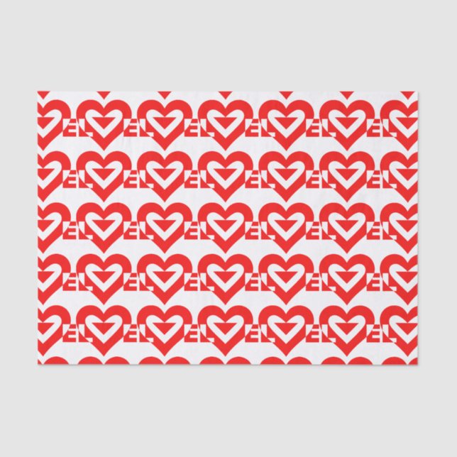Papel De Seda Guay Love Graphic, rojo (Anverso)