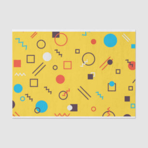 Papel De Seda Guay, Memphis únicos, modernos, geométricos urbano