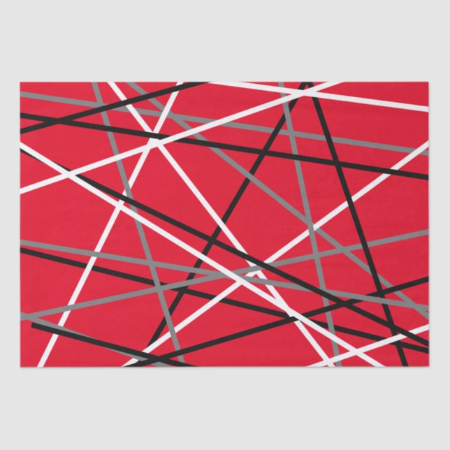 Papel De Seda Guay Strike Guitar Rojo Gris Blanco Negro (Anverso)