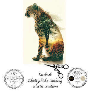 Papel De Seda Guepardo Sobre Expuesta Puesta de Sol Arte Digital