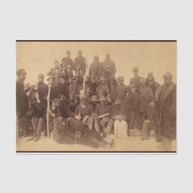 Papel De Seda Guerreros de búfalo: la caballería norteamericana  (Anverso)