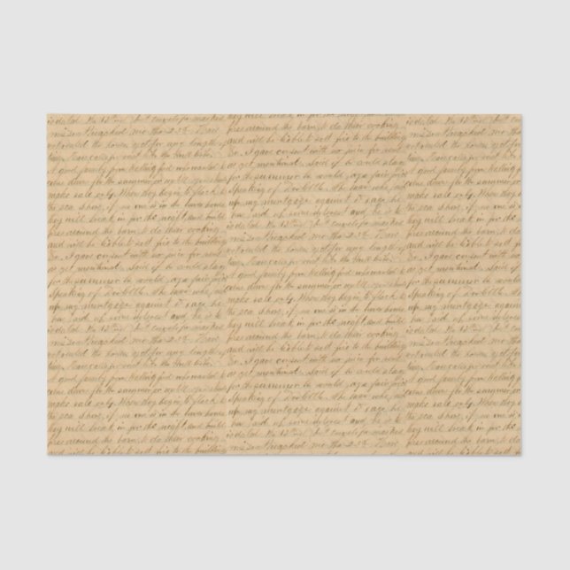 Papel De Seda Guión cursivo manuscrito (Anverso)