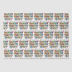 Papel De Seda Guión de Feliz Cumpleaños
