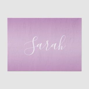 Papel De Seda Guión de texto blanco y ombre suave mauve editable
