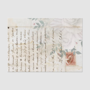 Papel De Seda Guión floral vintage