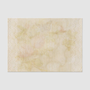 Papel De Seda Guión floral vintera de descomposición de encaje